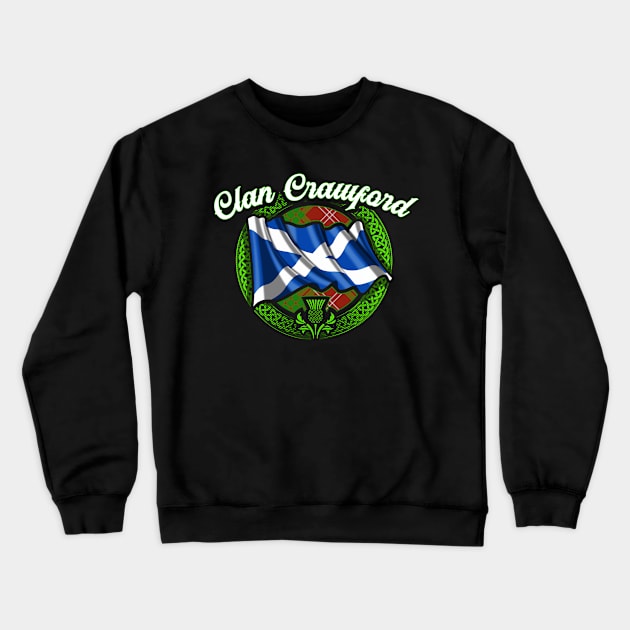 Scottish Flag Clan Crawford Crewneck Sweatshirt by Celtic Folk